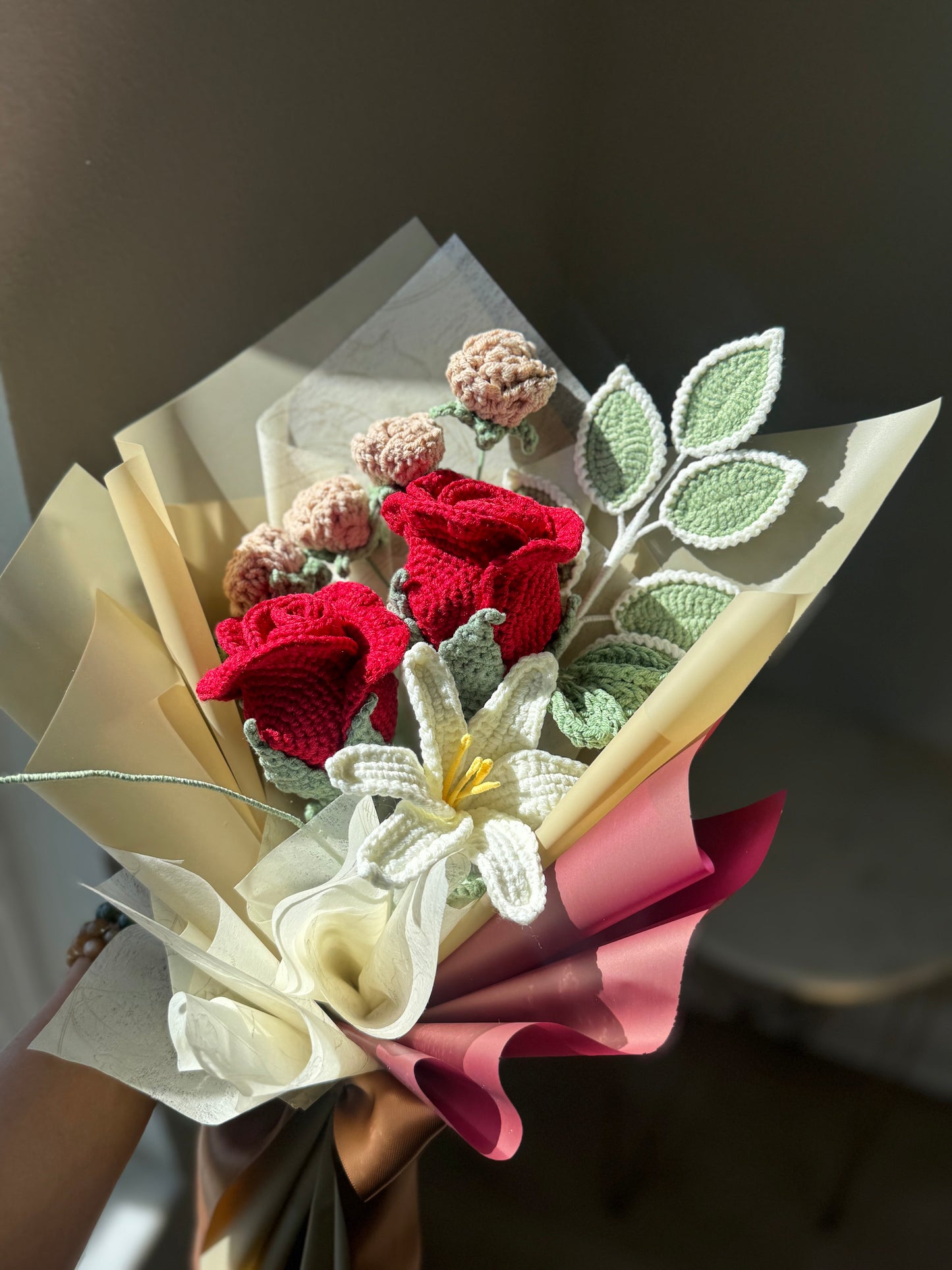 Lily Kissed Roses Bouquet