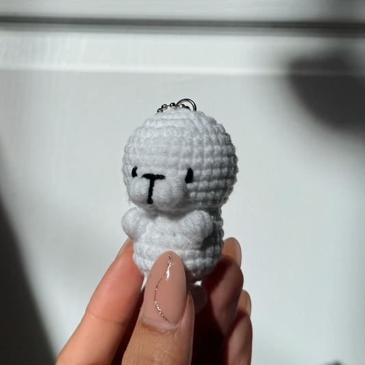 White Seal Keychain
