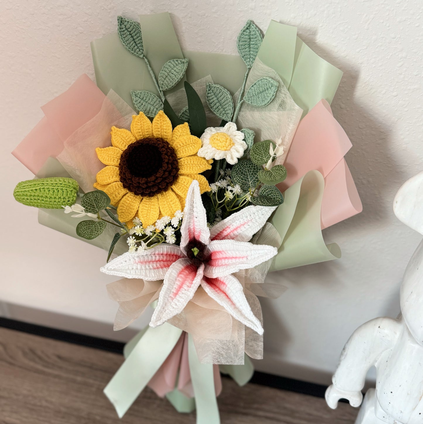 Sunshine & Grace Crochet Bouquet