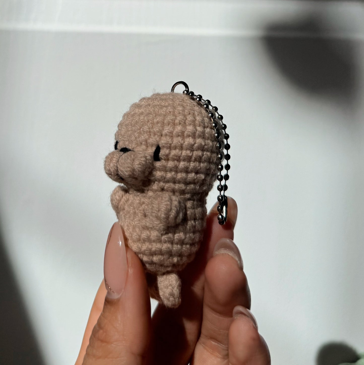Beige Seal Keychain