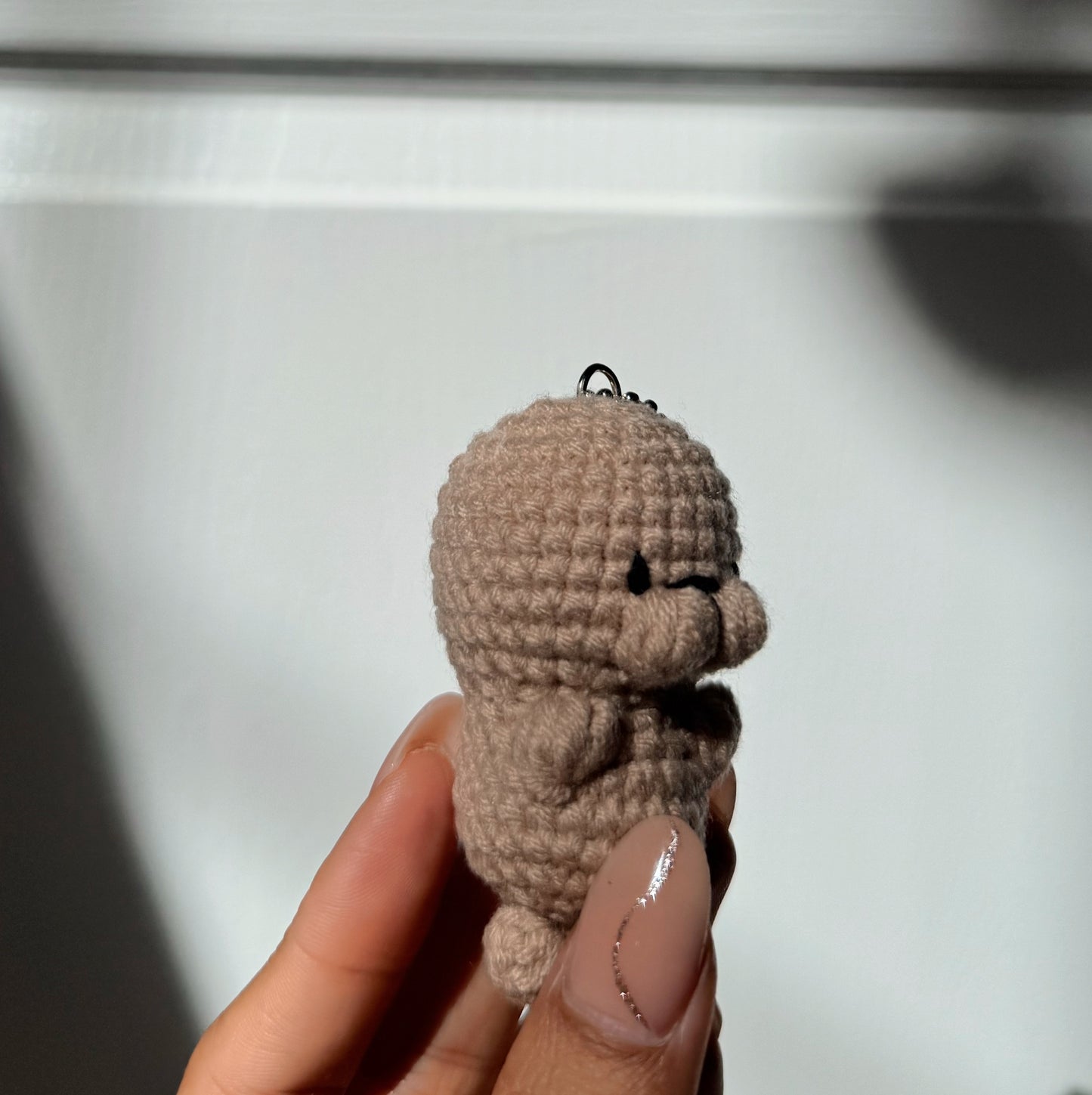 Beige Seal Keychain
