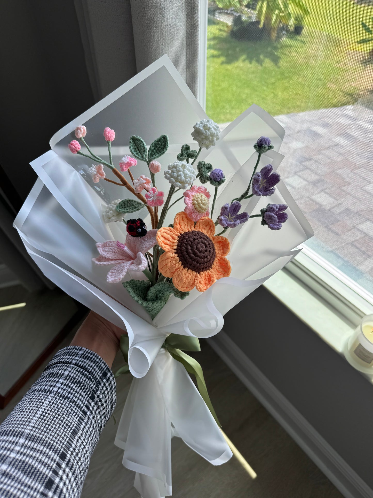 Ladybug’s Secret Garden Crochet Bouquet 🐞🌸🌻