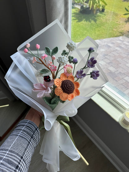 Ladybug’s Secret Garden Crochet Bouquet 🐞🌸🌻
