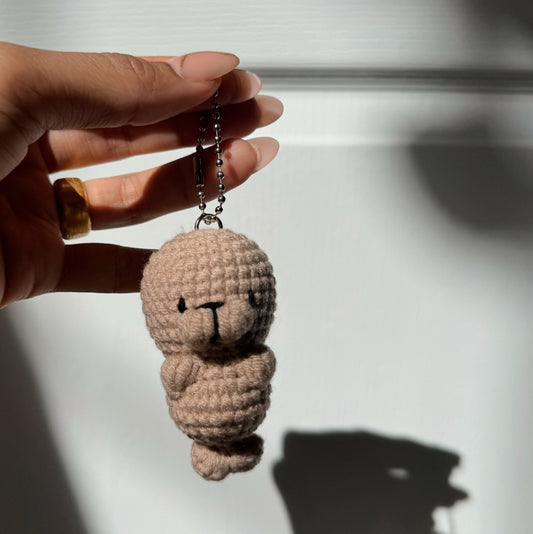 Beige Seal Keychain