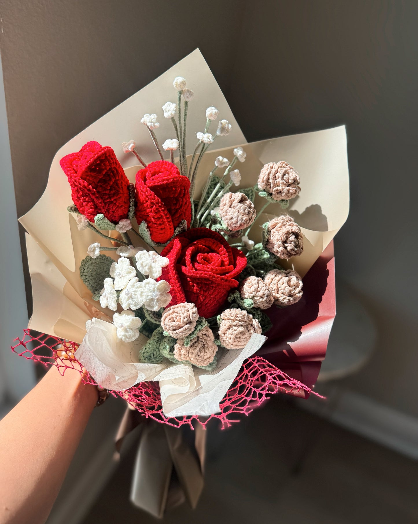 Blush & Scarlet Romance Bouquet