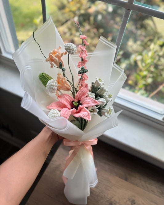 Celestial Meadow Symphony – Stargazer Lily & Dancing Orchid Dreams