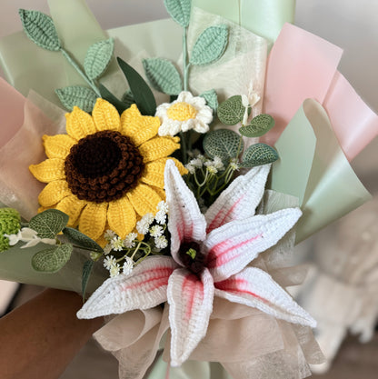 Sunshine & Grace Crochet Bouquet