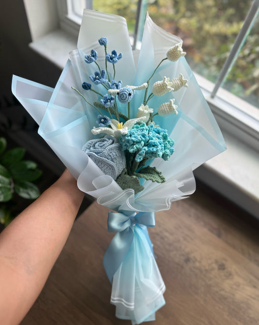 Ocean Breeze Lullaby – Blue Roses, Dragonfly & Meadow Bells