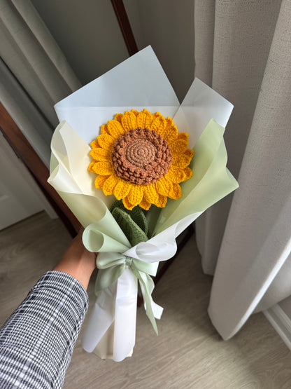 Large Crochet Sunflower Bouquet – Handmade Forever Floral Gift