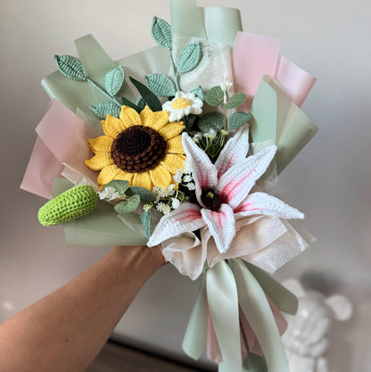 Sunshine & Grace Crochet Bouquet