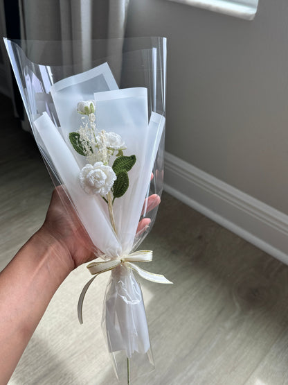 Ivory Jasmine Whispers – Handmade Crochet Jasmine Flower Bouquet