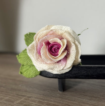 Ombré Magenta and Cream Detailed Rose