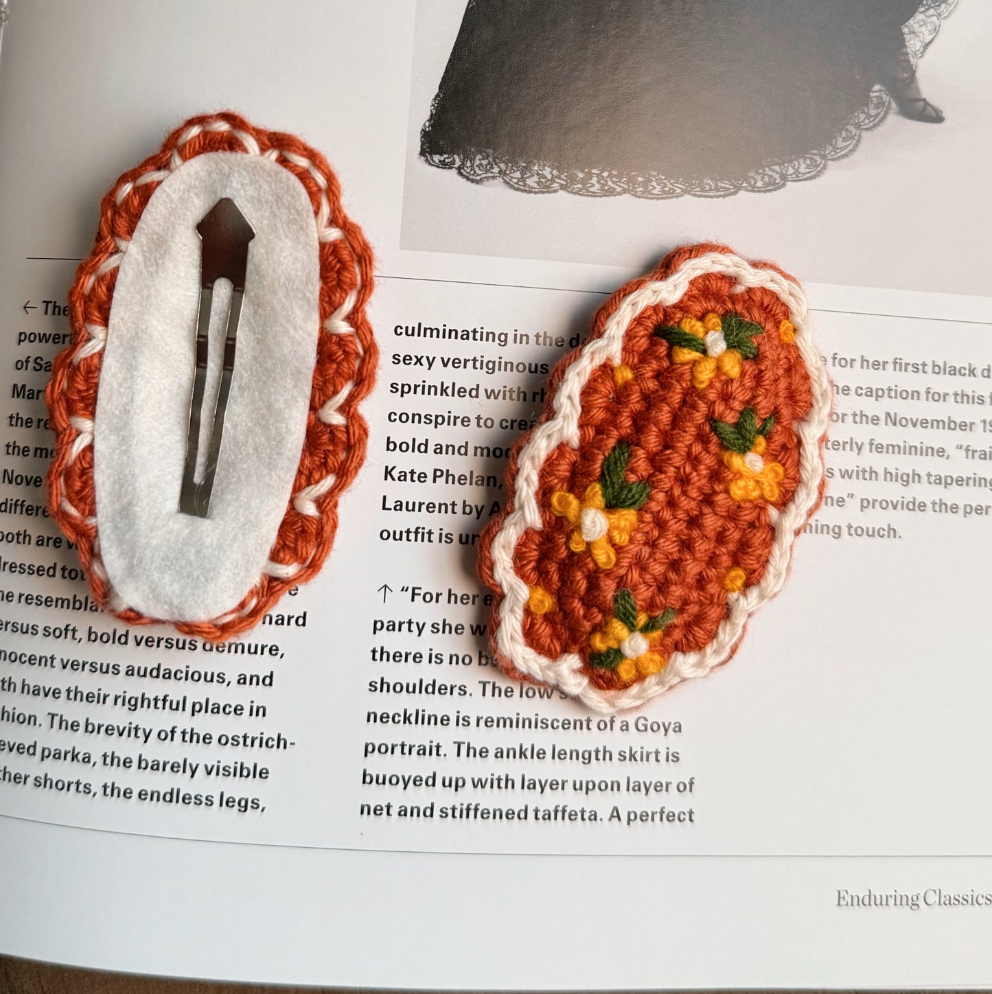 Autumn Bloom Crochet Hair Clips 01