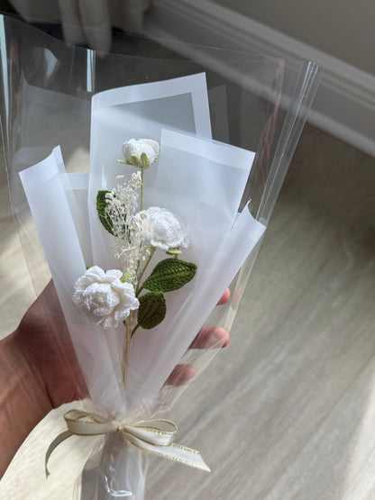 Ivory Jasmine Whispers – Handmade Crochet Jasmine Flower Bouquet
