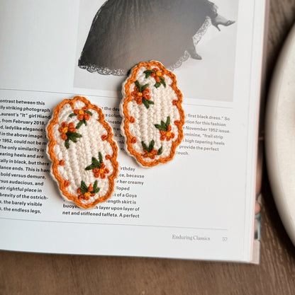 Autumn Bloom Crochet Hair Clips 02