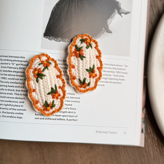 Autumn Bloom Crochet Hair Clips 02