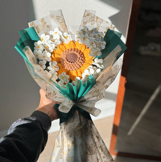 Golden Sunflower Cloud Bouquet