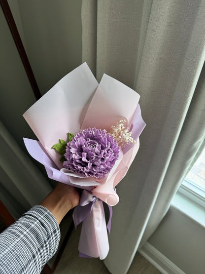 Luxury Detailed Crochet Peony Bouquet
