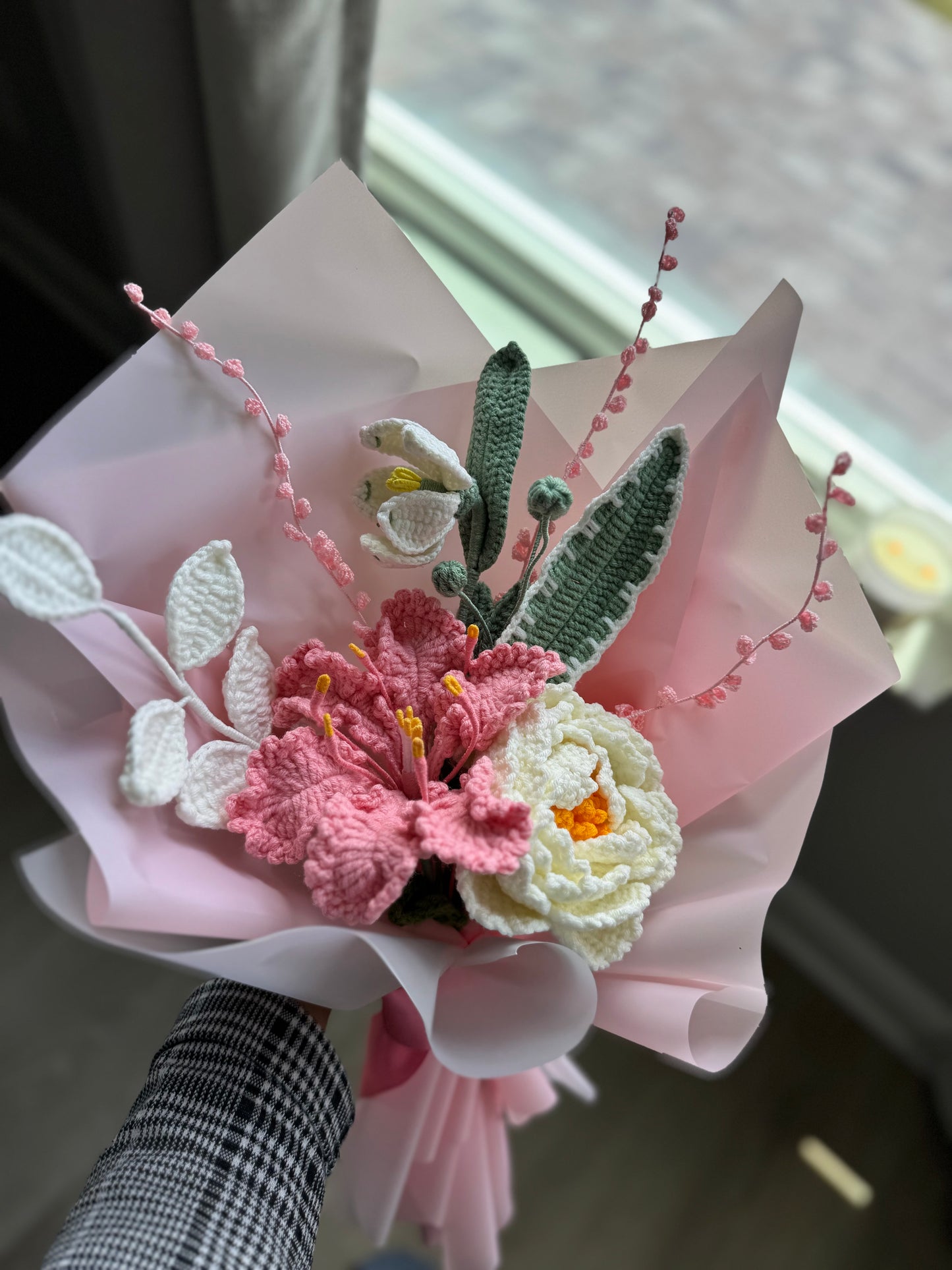 Myrtle’s Blushing Meadow Crochet Bouquet 🌸🤍