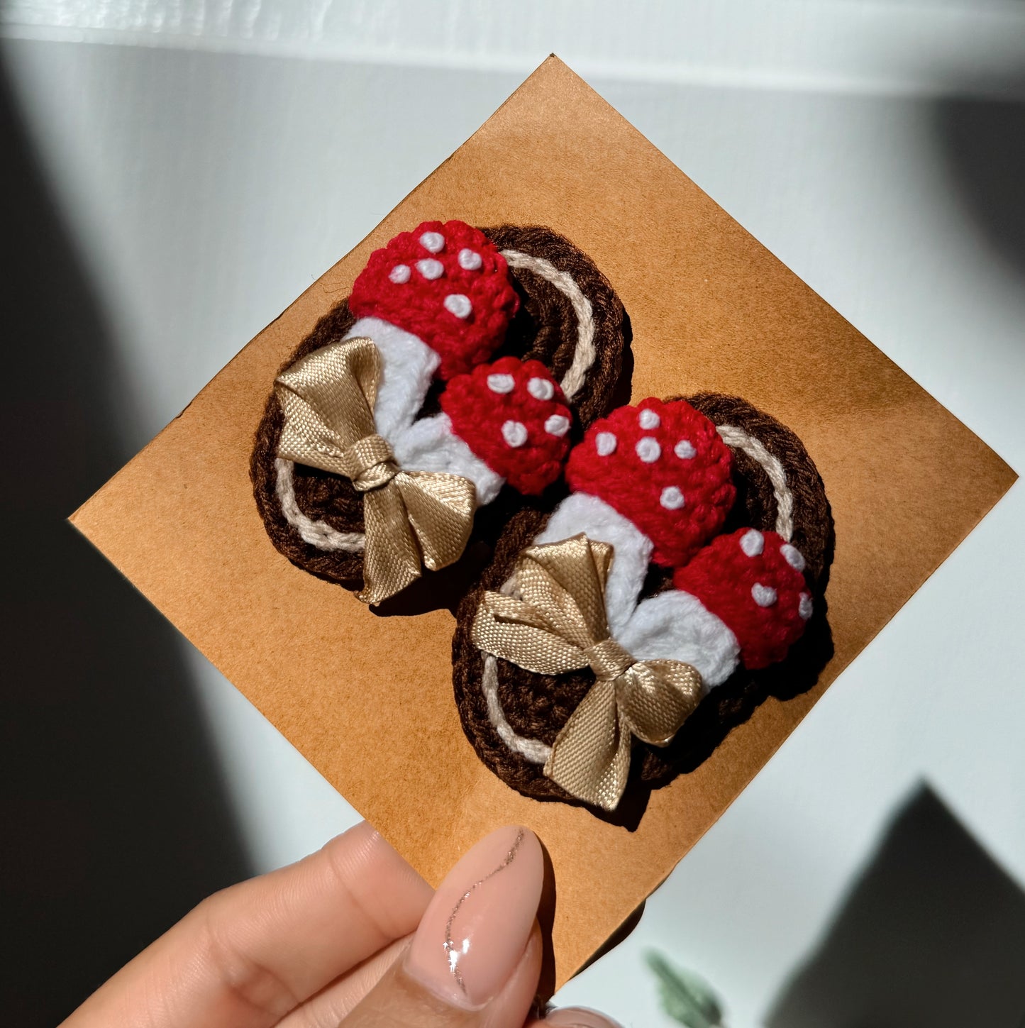 Mushroom Hair Clips