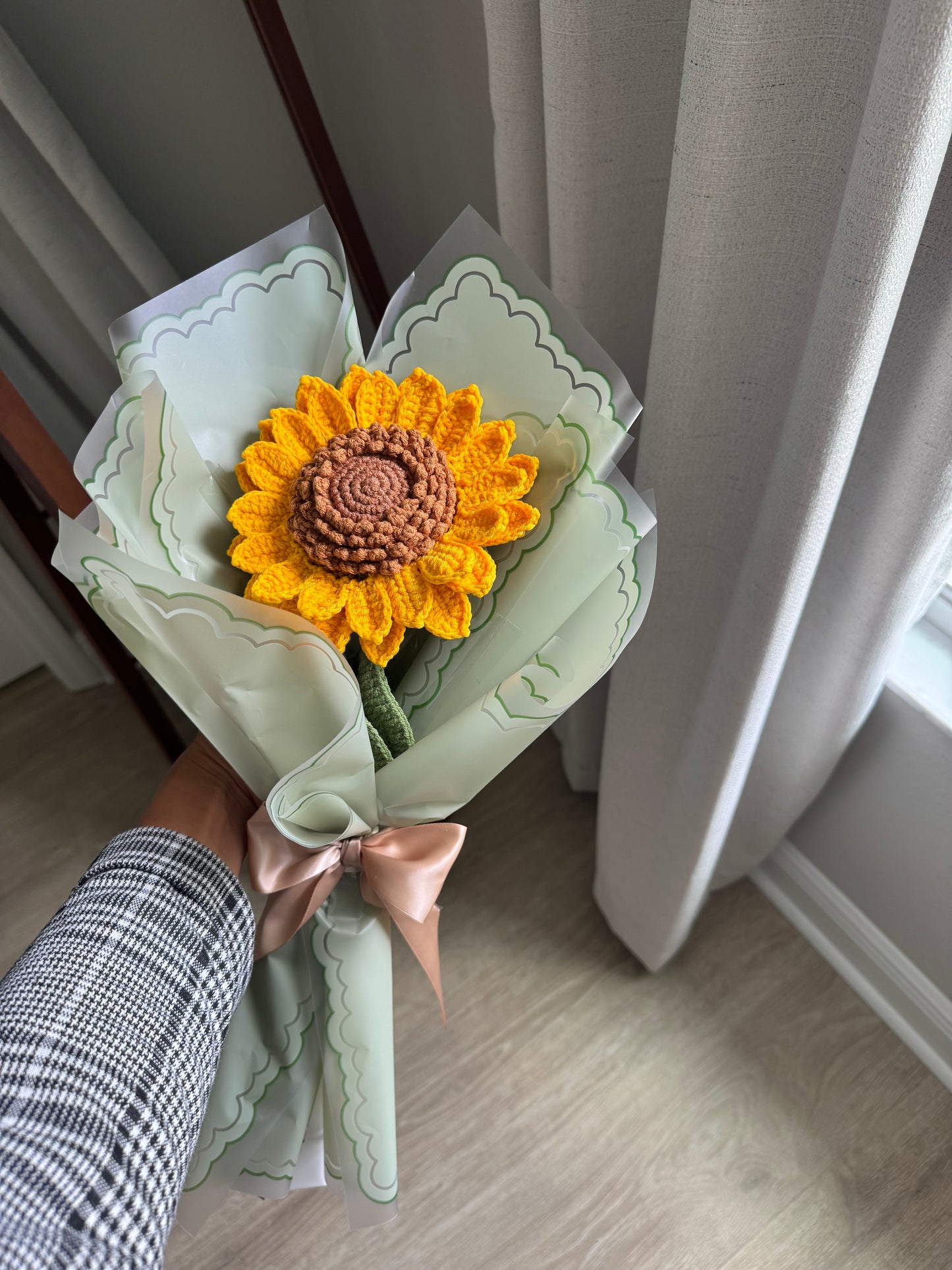 Large Crochet Sunflower Bouquet – Handmade Forever Floral Gift