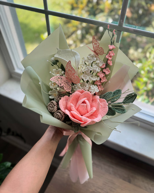 Peachlight Imperial Waltz – Roses, Dancing Lady Orchids & Calla Lily Grace
