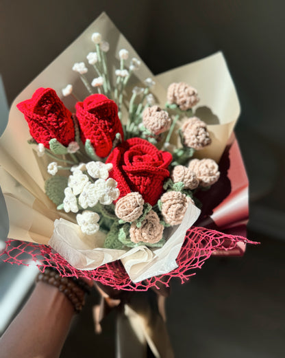 Blush & Scarlet Romance Bouquet