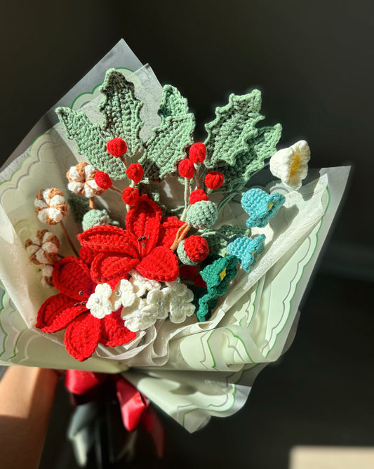Festive Holly Bloom Bouquet