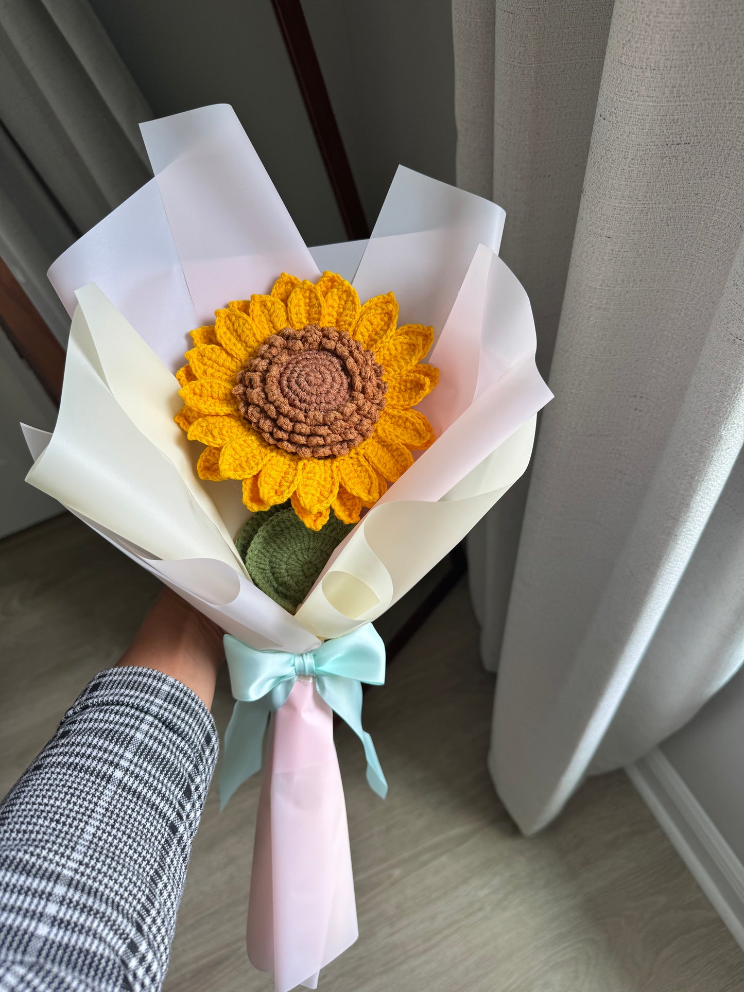 Large Crochet Sunflower Bouquet – Handmade Forever Floral Gift