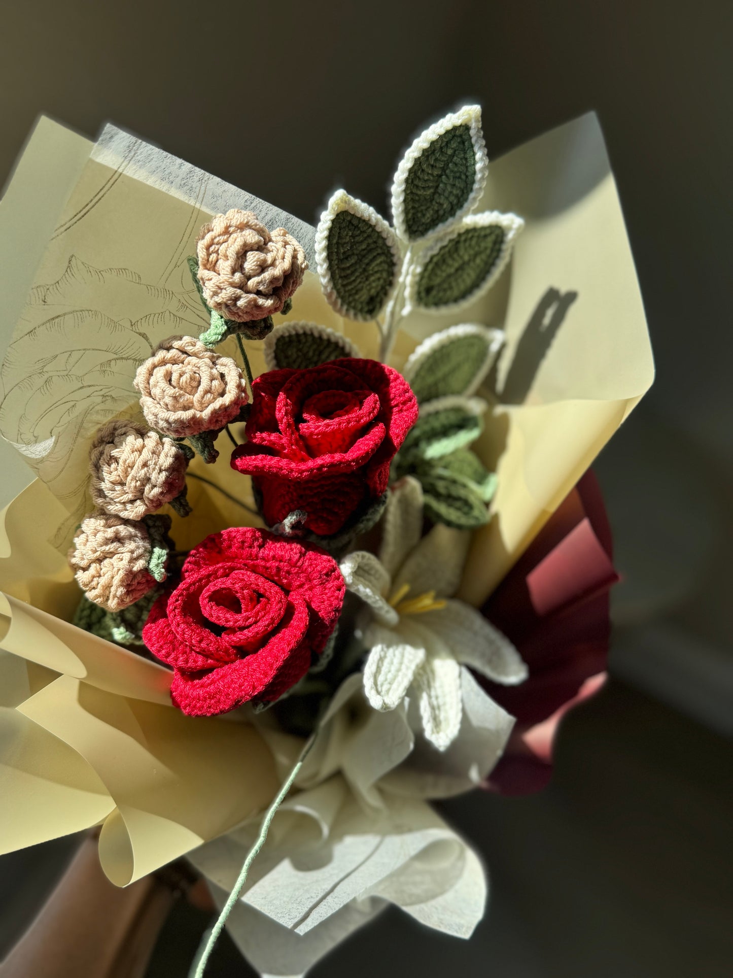 Lily Kissed Roses Bouquet