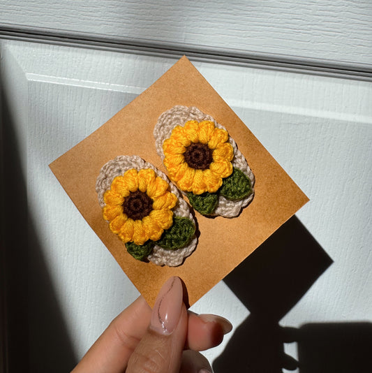 Sunflower Hair Clips