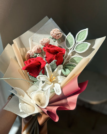 Lily Kissed Roses Bouquet