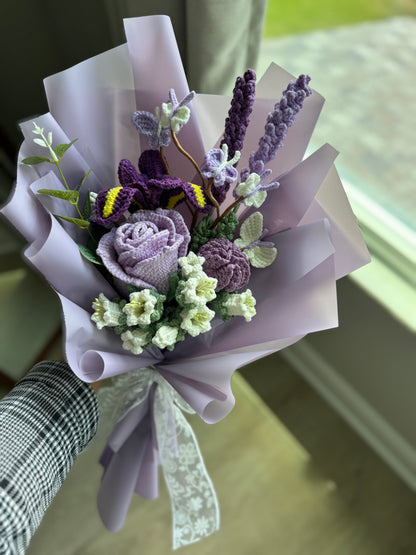 Lavender Butterfly Enchantment Crochet Bouquet 💜🦋