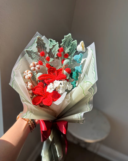 Festive Holly Bloom Bouquet