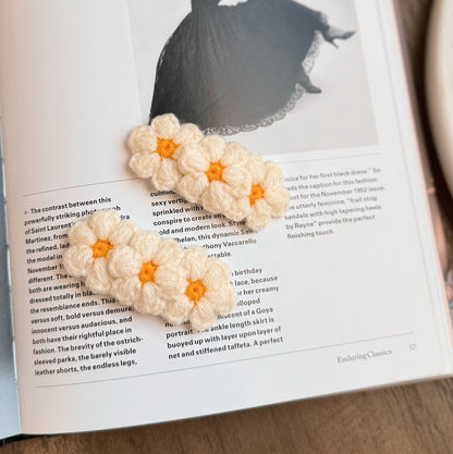 White Forget me nots hair clips