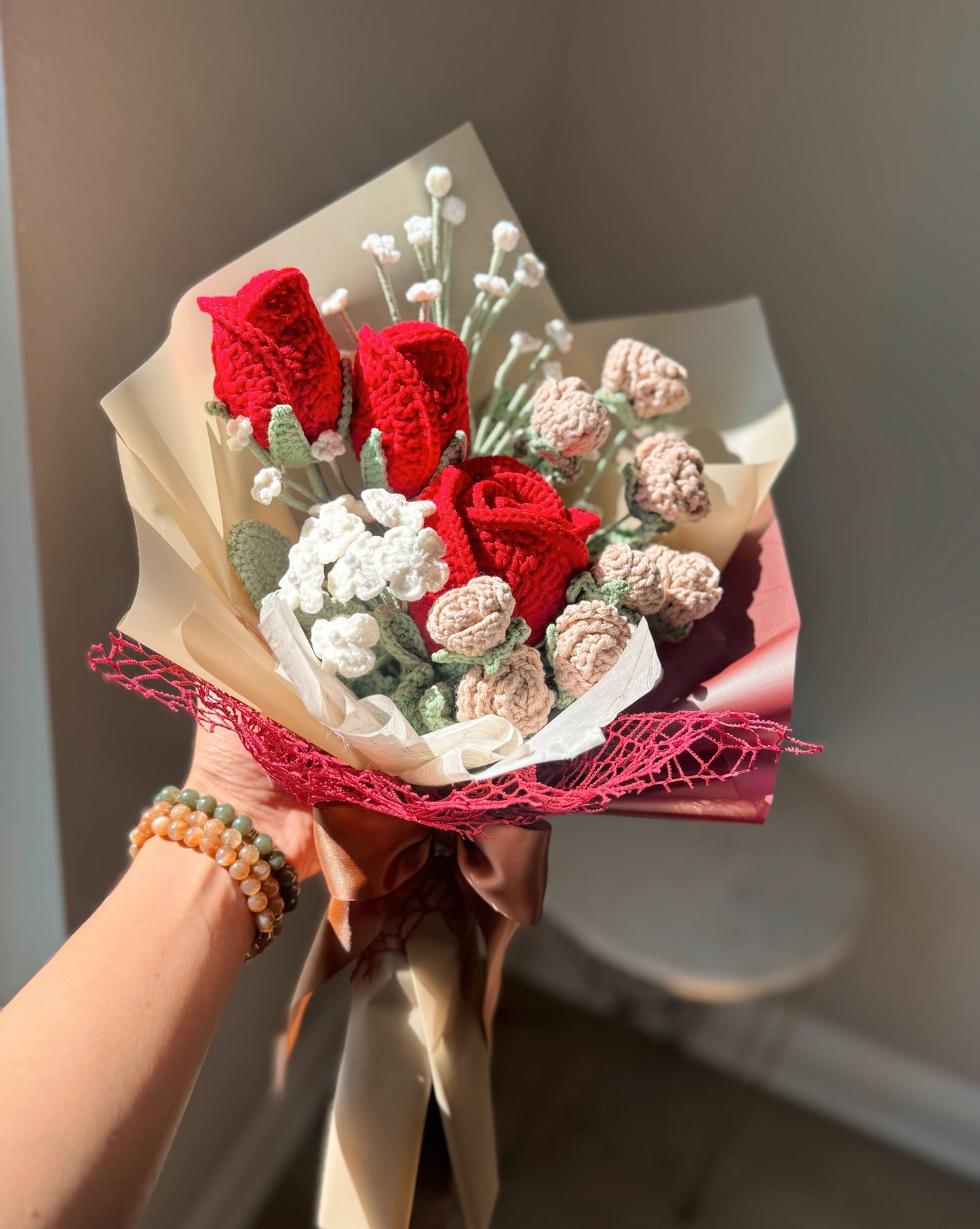 Blush & Scarlet Romance Bouquet