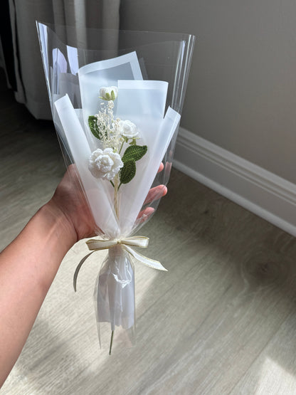 Ivory Jasmine Whispers – Handmade Crochet Jasmine Flower Bouquet